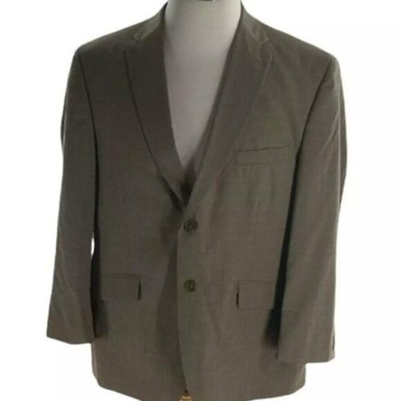 Haggar Jacket Mens 44 Notched Lapel Long Sleeve Flap Pockets Sport Coat Formal - Picture 1 of 8